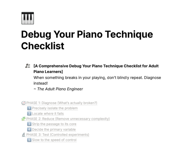 Debug Your Piano Technique Preview
